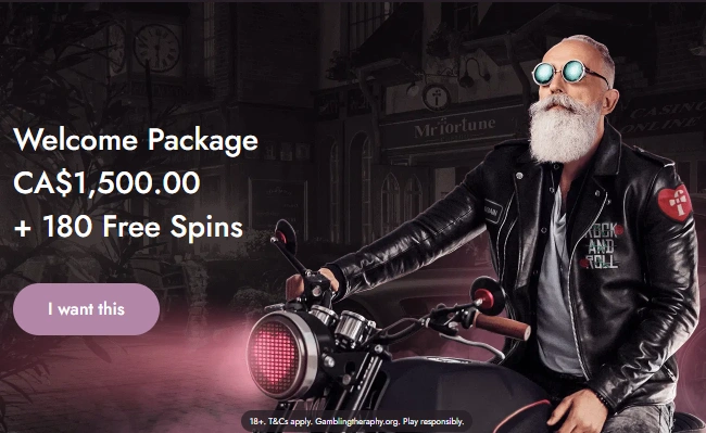 Bannière de l’offre de bienvenue Mr Fortune Casino